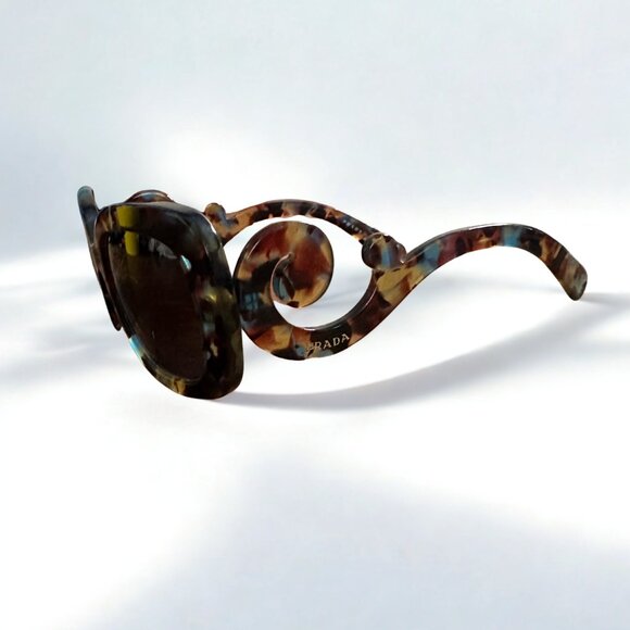 PRADA Baroque Tortoiseshell Sunglasses SPR270 - Square Frame - Picture 3 of 4